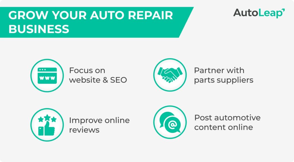 4 tips to grow your auto repair business.