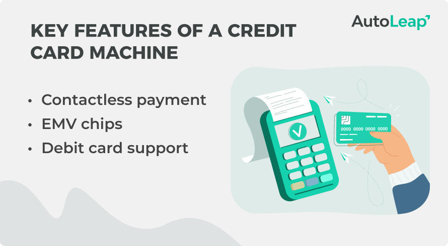 Key features of a credit card machine