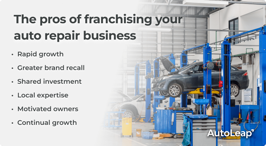 The pros of franchising your auto repair business.