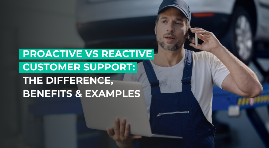 Auto repair mechanic talking to a customer on the phone